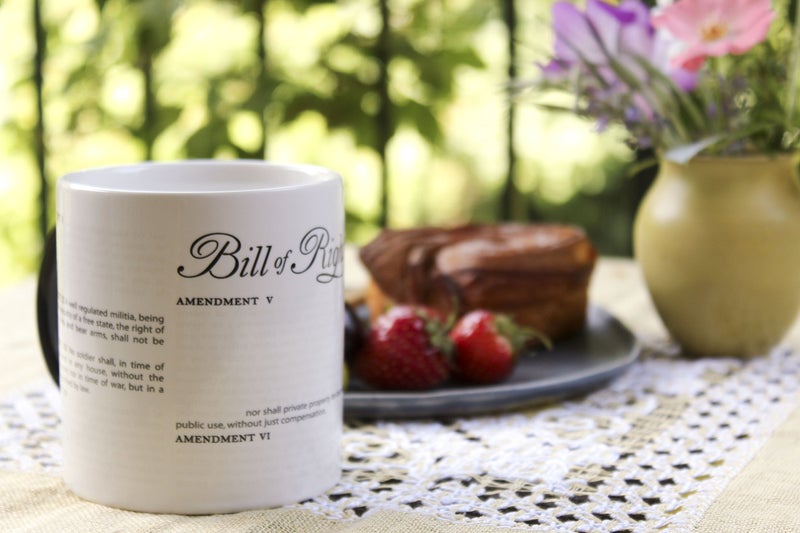 The Unemployed Philosophers Guild Color Changing Disappearing Civil Liberties Mug - Hot Coffee Transforms the Bill of Rights, Comes in Gift Box, 12oz - Image 3